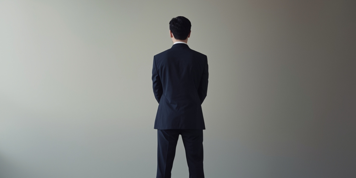 Henkilö mietteliäänä toimistotilassa, kuvaa rekrytointia jossa haasteena ovat epäselvät odotukset ja hakijaprofiili